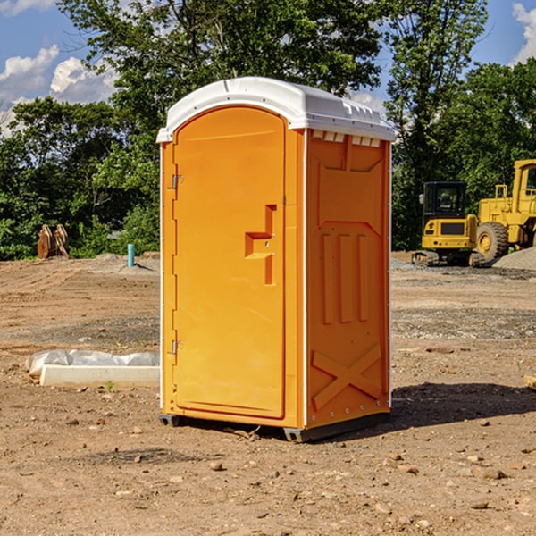 how often are the porta potties cleaned and serviced during a rental period in Grand Falls Plaza Missouri